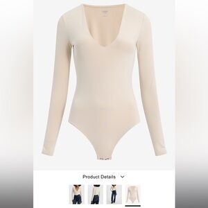 Cream Long Sleeve Bodysuit